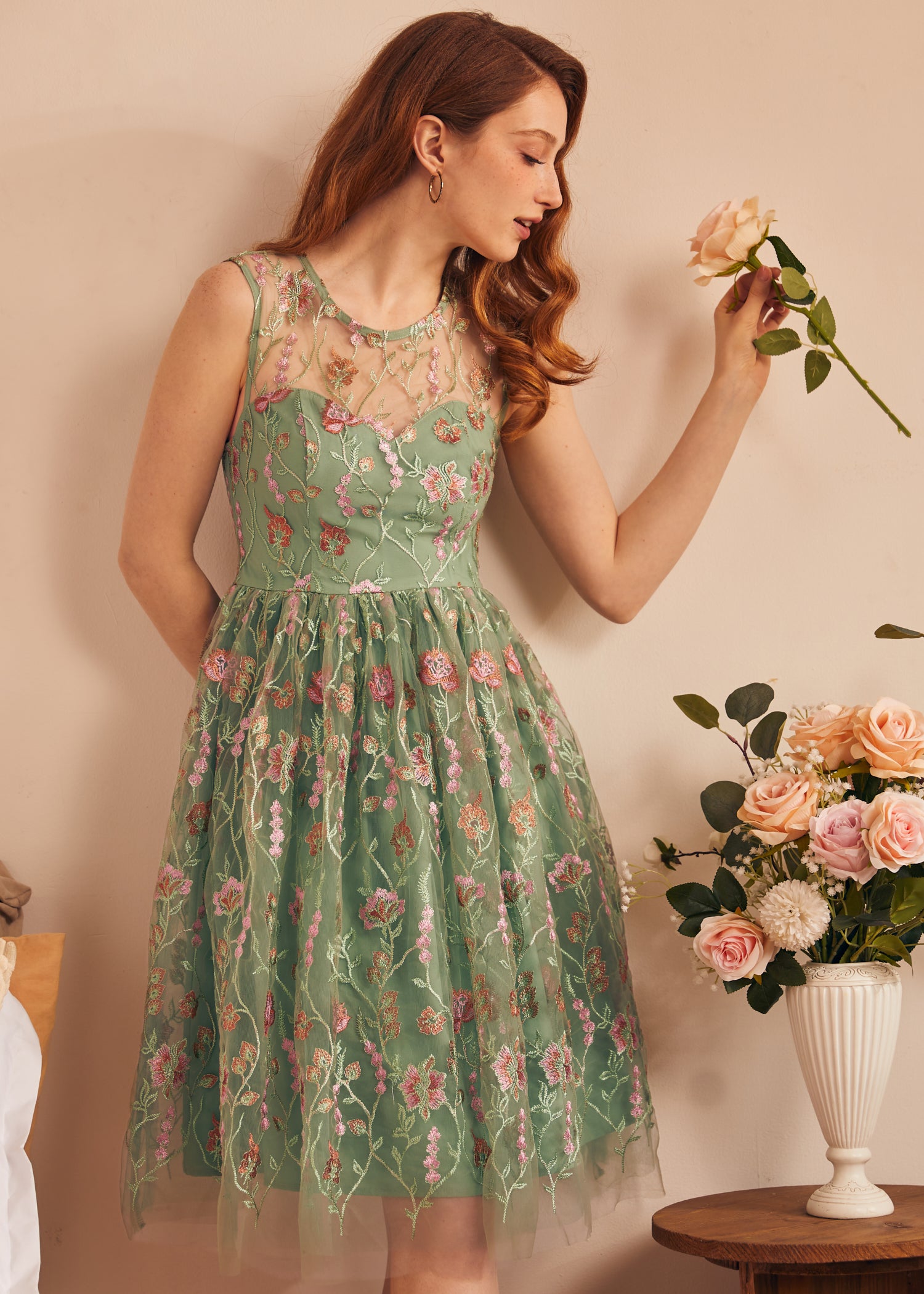 Elegant Mystique Mirage Fit & Flare Dress for Women - Flattering Bodycon Party & Cocktail Dress for Evening Events, Date Night & Special Occasions
