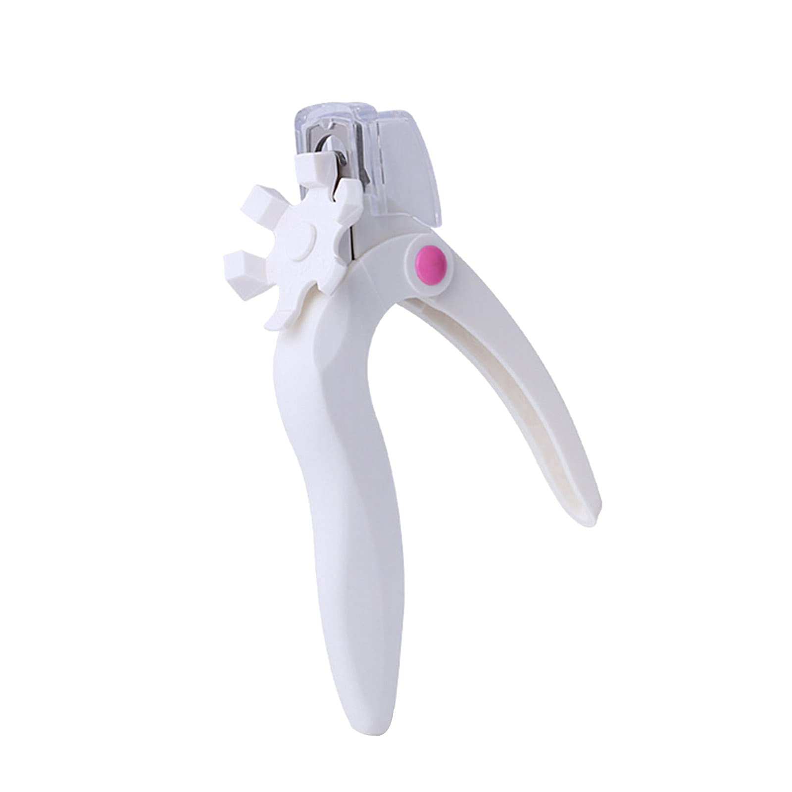 Premium White Acrylic Nail Clipper - Adjustable Stainless Steel Nail Trimmer & False Nail Tip Cutter for Professional Manicures, Nail Art & Salon Use (White) - Perfect for Home, Travel & Professional Nail Care