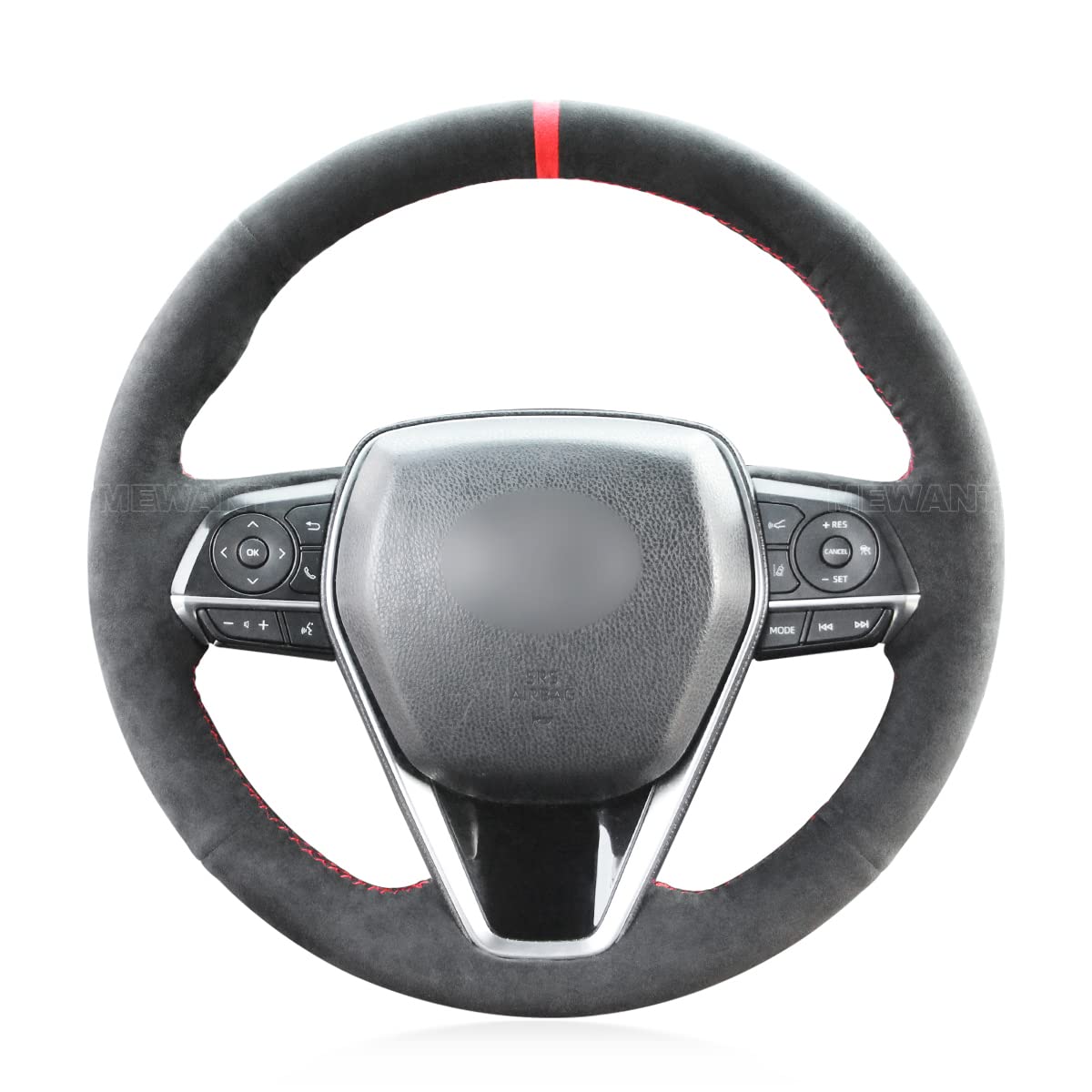 Premium Alcantara Steering Wheel Cover for Toyota Camry 2018-2020, Corolla 2019-2020, RAV4 2019-2020, Avalon 2019-2020 - Non-Slip Grip, Universal Fit, Luxury Car Accessory for Enhanced Driving Comfort & Style