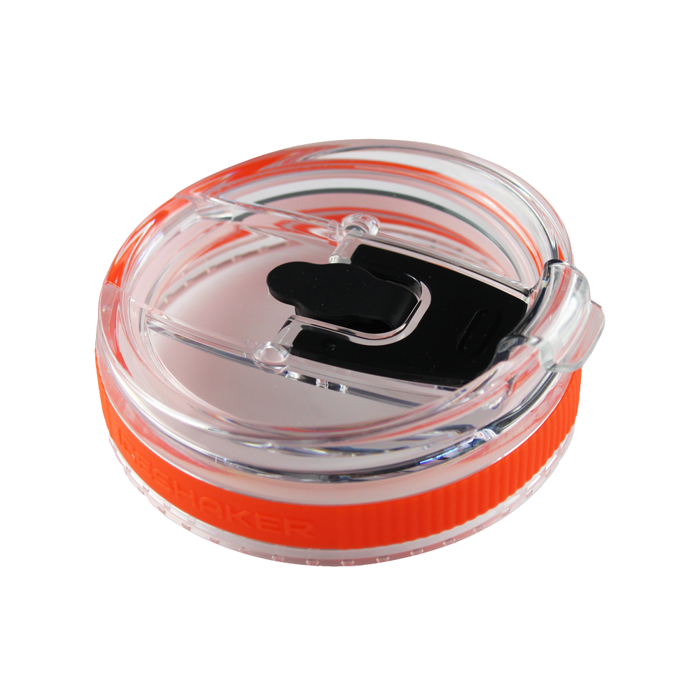 26oz Insulated Tumbler with Flex Lid & Straw - Orange Band - Perfect for Iced Coffee, Smoothies & On-the-Go Hydration at Work, Gym or Travel
