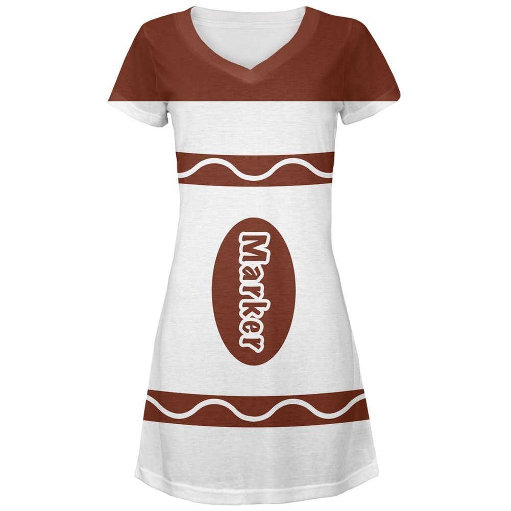 Brown Floral Juniors Cover-Up Beach Dress - Lightweight Summer Tunic for Pool, Vacation & Boho Fashion