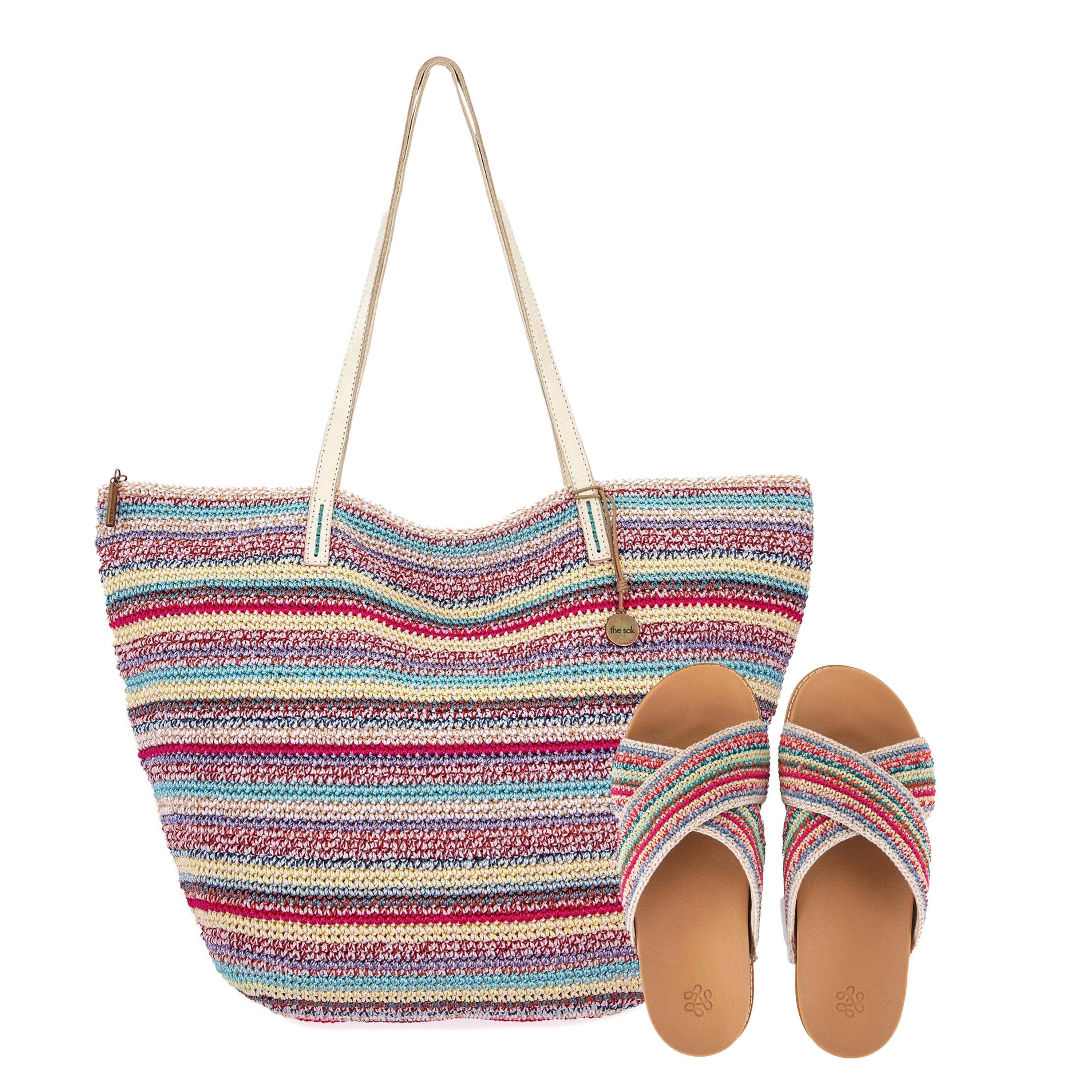Faye Tote Bag & Penelope Sandal Gift Set for Women | Premium Leather Handbag & Comfortable Sandals | Perfect for Travel, Beach & Everyday Use