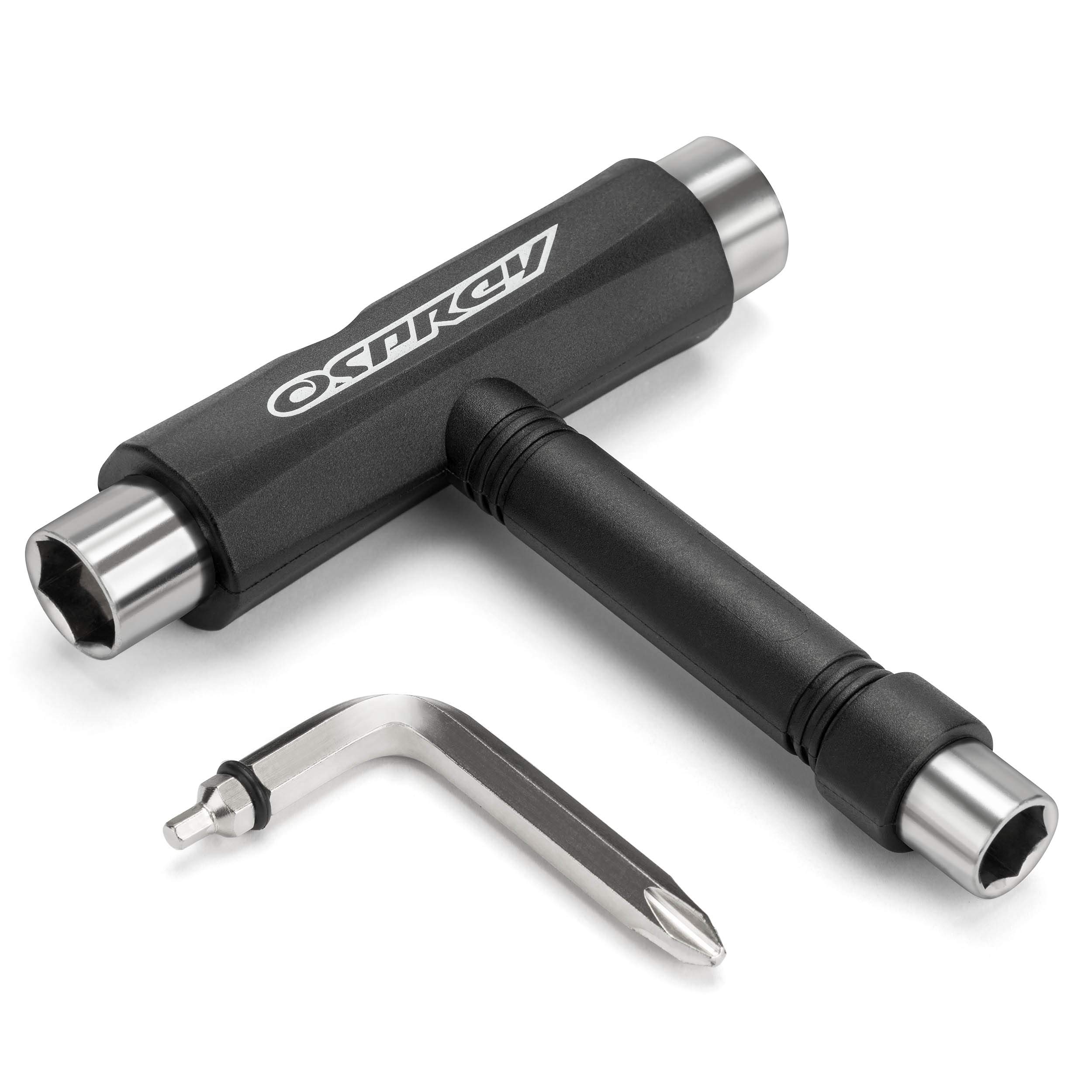 Osprey Multi-Function T-Shape Skateboard Tool - 6-in-1 Skateboard Repair Kit for Trucks, Bearings & Wheels | Perfect for Street Skating, Park Riding & DIY Maintenance