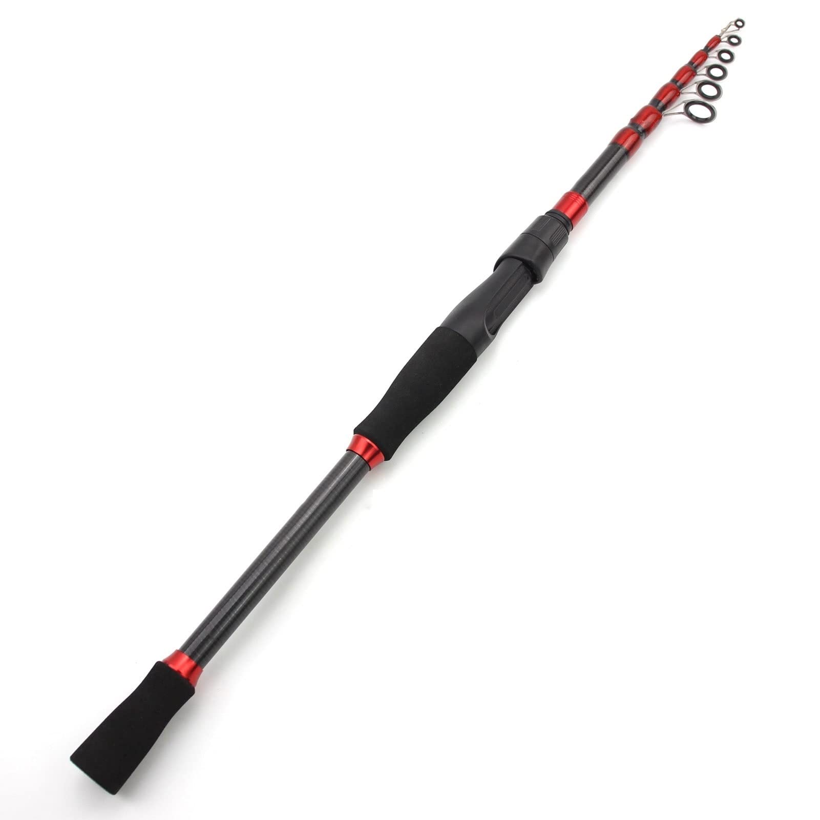Telescopic Fishing Rod - Carbon Fiber Spinning Casting Rod for Saltwater & Freshwater Fishing | Compact Travel Fishing Pole for Lure & Bait | Perfect for Camping, Backpacking & Outdoor Adventures