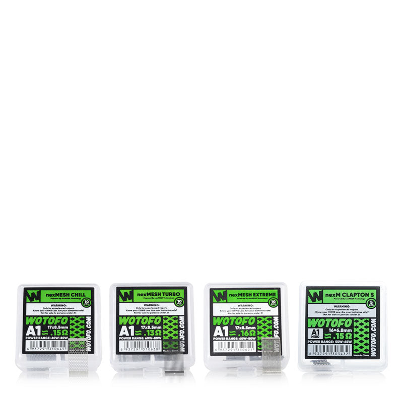 Wotofo NexMESH Replacement Coils - Chill/Turbo/Extreme/Clapton/Clapton S/SS316L Options for Vape Tanks - Perfect for Cloud Chasing & Flavor Enhancement