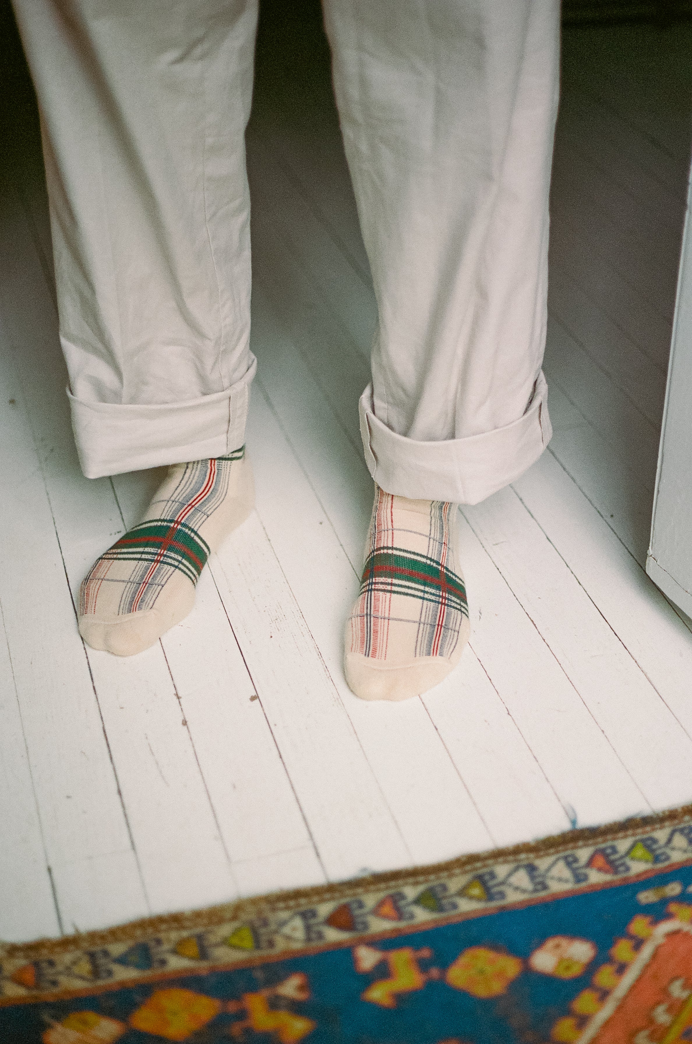 J. PRESS x AMERICAN TRENCH McCallister Plaid Cotton Socks for Men - Classic Preppy Style Casual & Dress Socks - Perfect for Office, Business, and Everyday Wear