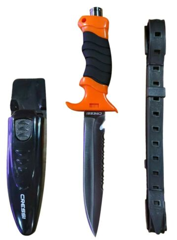 Cressi Cobra Dive Knife - Professional Stainless Steel Scuba Diving Knife for Spearfishing, Snorkeling & Water Sports - Perfect for Underwater Safety & Gear Cutting