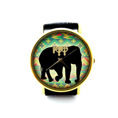 Handmade Genuine Elephant Leather Watch - Premium Bracelet Watch for Men & Women (Model P066) | Perfect for Outdoor Adventures, Business Meetings & Luxury Gifts