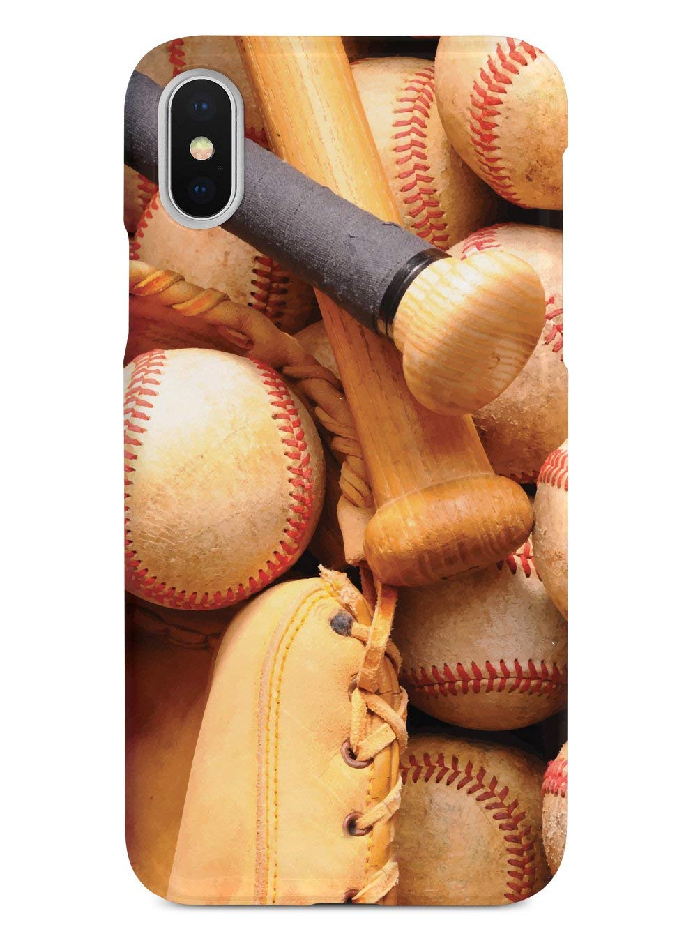 **Premium 3D Textured Protective Case for iPhone Xs Max - Shockproof & Anti-Slip Cover with Baseball Design - Perfect for Sports, Travel & Daily Use**