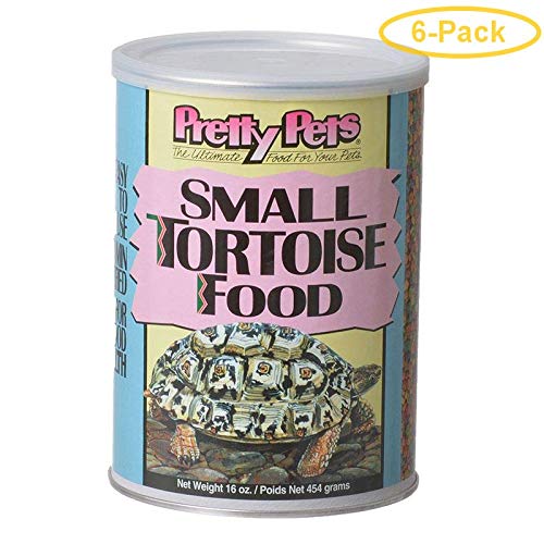 Premium Small Tortoise Food 16 oz - Pack of 6 | High Protein & Calcium Diet for Baby & Juvenile Turtles | Ideal for Aquatic & Land Tortoises | Perfect for Daily Feeding & Growth Support