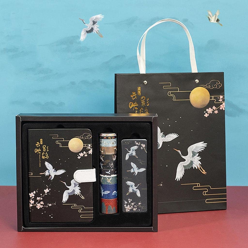 Chinese Style Student Planner Notebook - Academic & Travel Journal with Stylish Stationery Set | Perfect for School, College, Travel & Daily Organization (Color A)