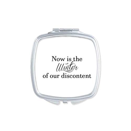 DIYthinker Portable Compact Pocket Mirror - Double Sided Glass with Shakespeare Winter Quote - Perfect for Makeup, Travel & Gifts