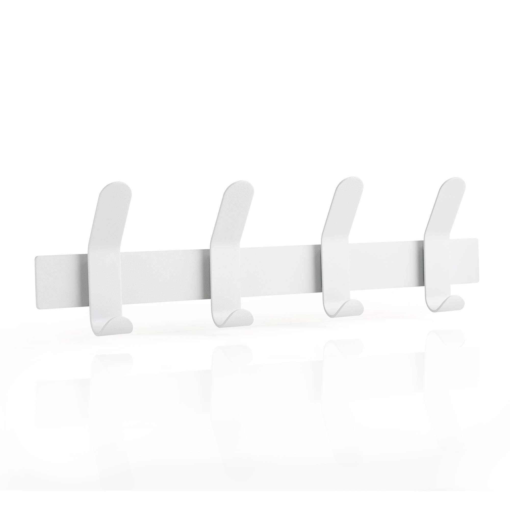 Zone Denmark A Rack Coat & Towel Rack - White | Wall-Mounted Bathroom & Bedroom Organizer for Towels, Robes & Clothes