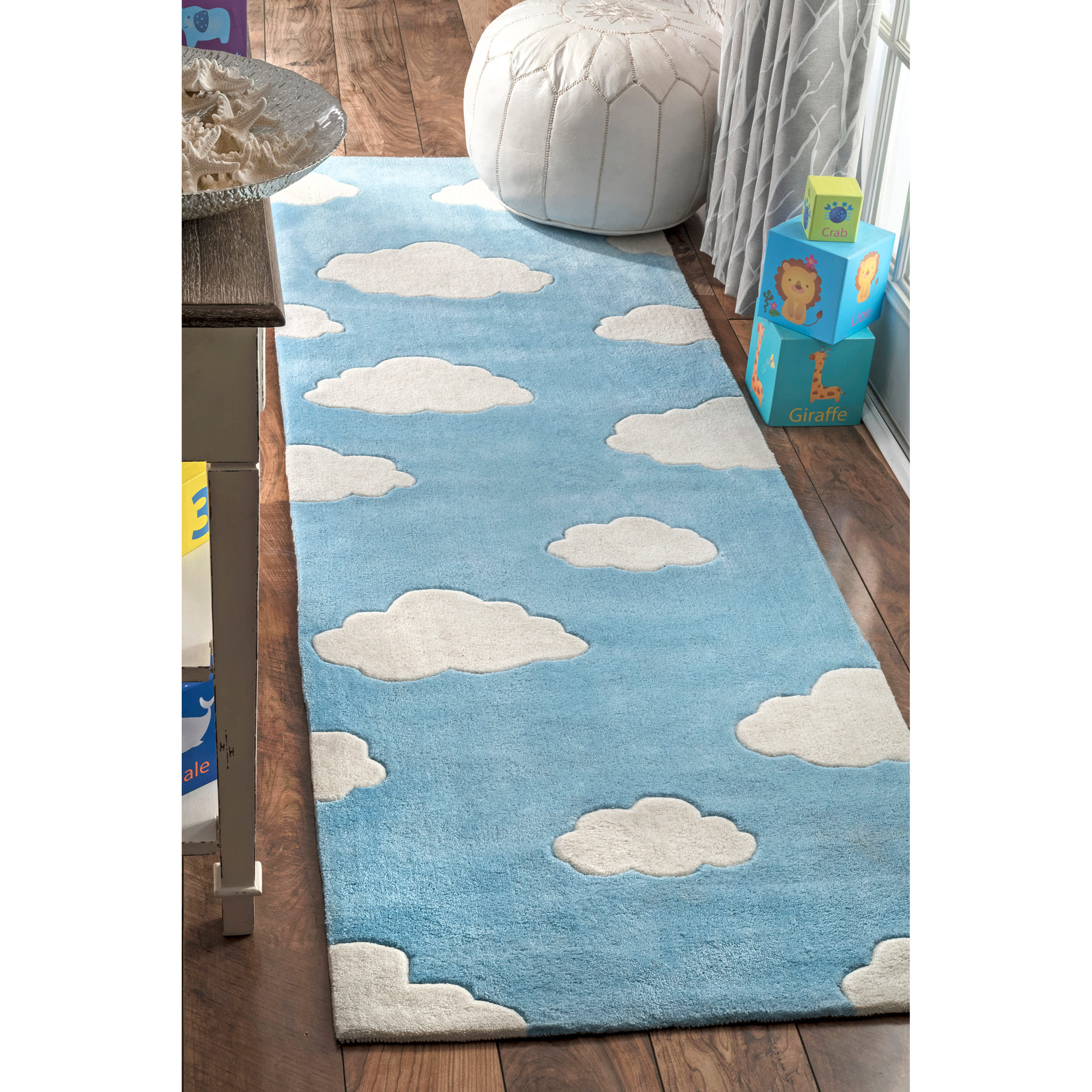 Premium Soft Cloud Rug in Sky Blue - Perfect for Living Room, Bedroom, and Nursery Decor