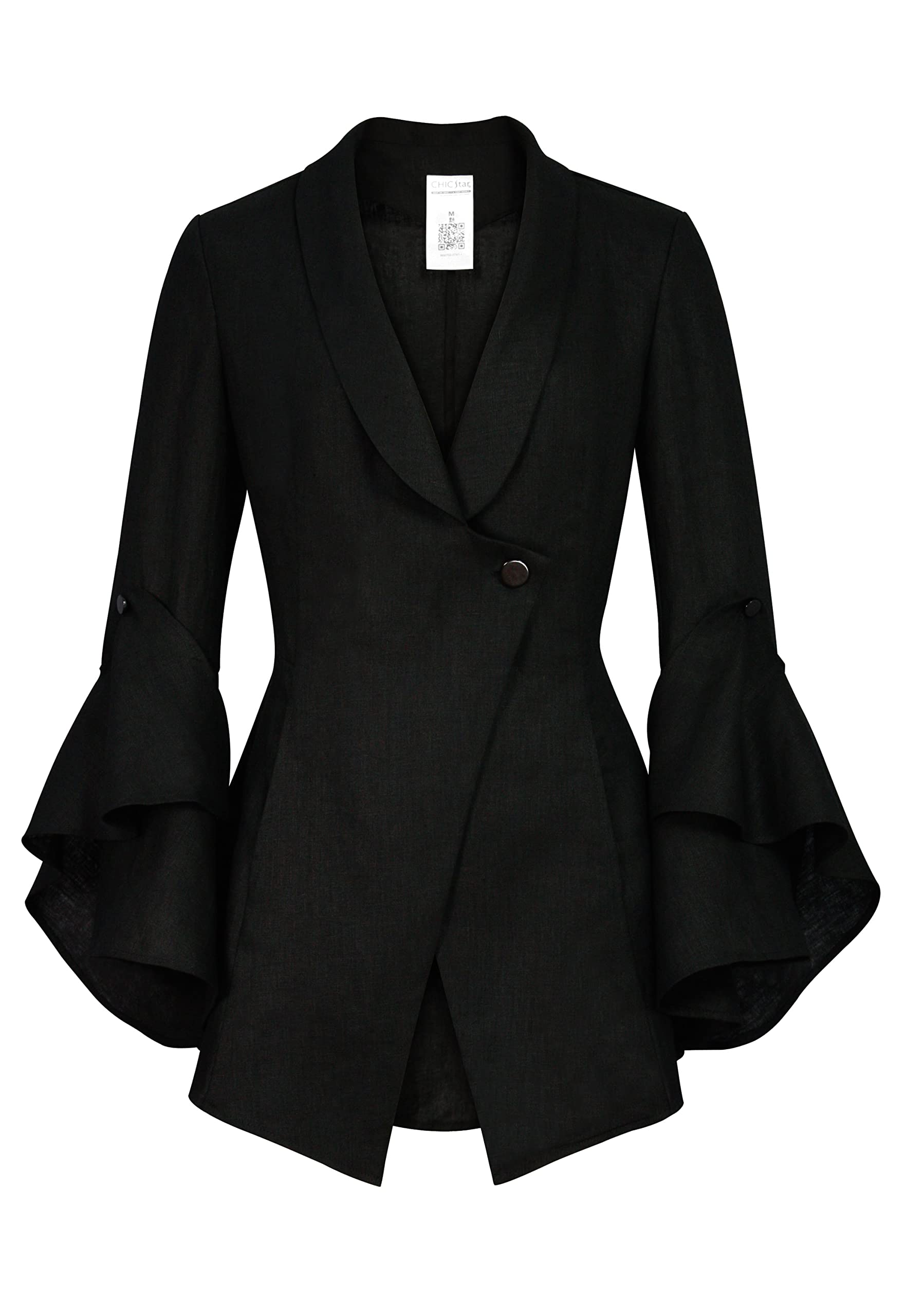 Women's Linen Blazer Jacket - Lightweight Summer Office Wear & Casual Outfit for Business, Travel, and Outdoor Events