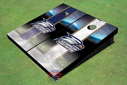 Georgia Southern University Logo Cornhole Boards Set - Official NCAA Licensed Outdoor Tossing Game for Tailgating, Backyard Parties, and College Sports Events