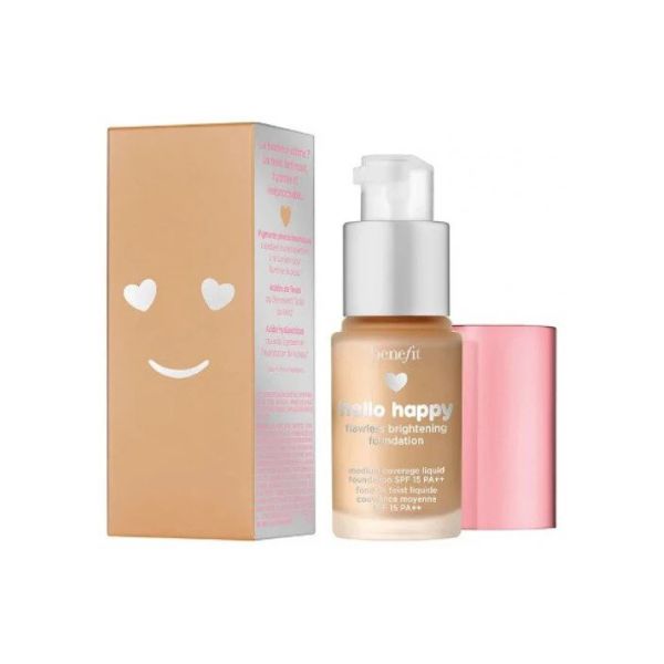 Hello Happy Flawless Brightening Foundation Mini - Lightweight Liquid Makeup for Natural Glow, SPF Protection | Perfect for Daily Wear & Special Occasions