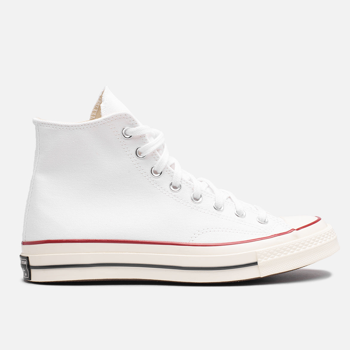 Converse Chuck 70 High Top Sneakers in White & Garnet - Classic Canvas Shoes for Men & Women | Perfect for Casual Wear, Street Style & Everyday Fashion