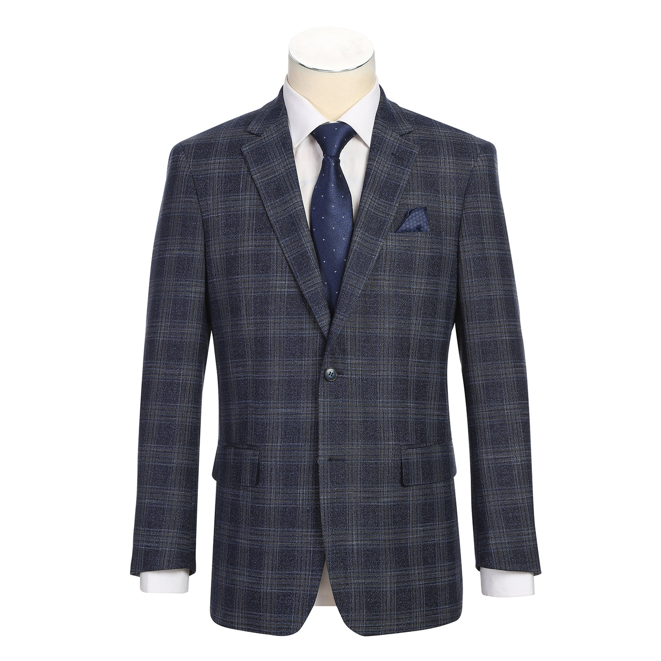 Renoir Alessandro Vitello Classic Fit Navy Blazer - Size 46 (294) | Premium Men's Formal Wear for Business, Weddings & Special Occasions