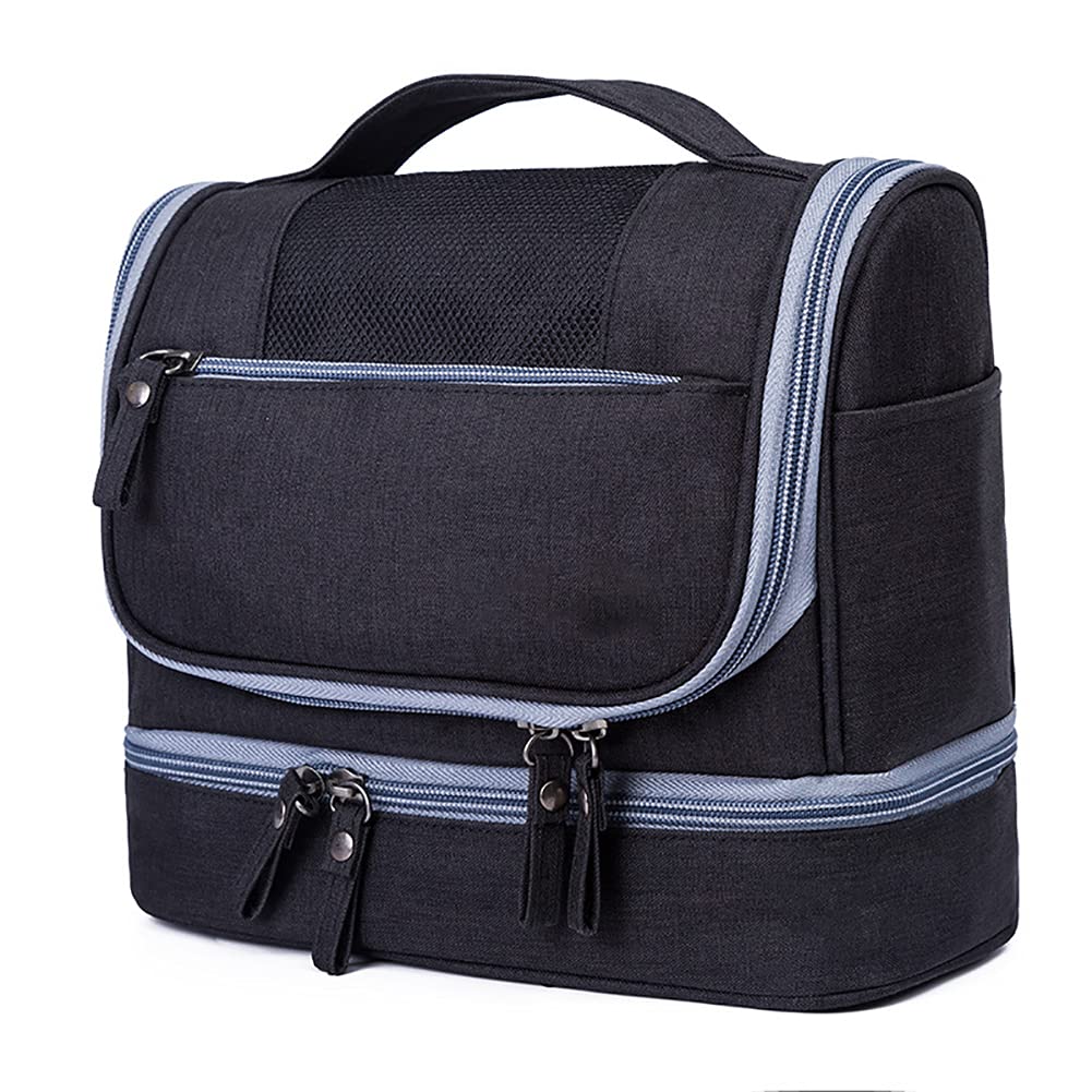 Waterproof Hanging Travel Makeup Bag - Large Cosmetic Organizer with Hook for Women & Men, Portable Toiletry Bag for Bathroom, Outdoor, Gym & Vacation Essentials Storage