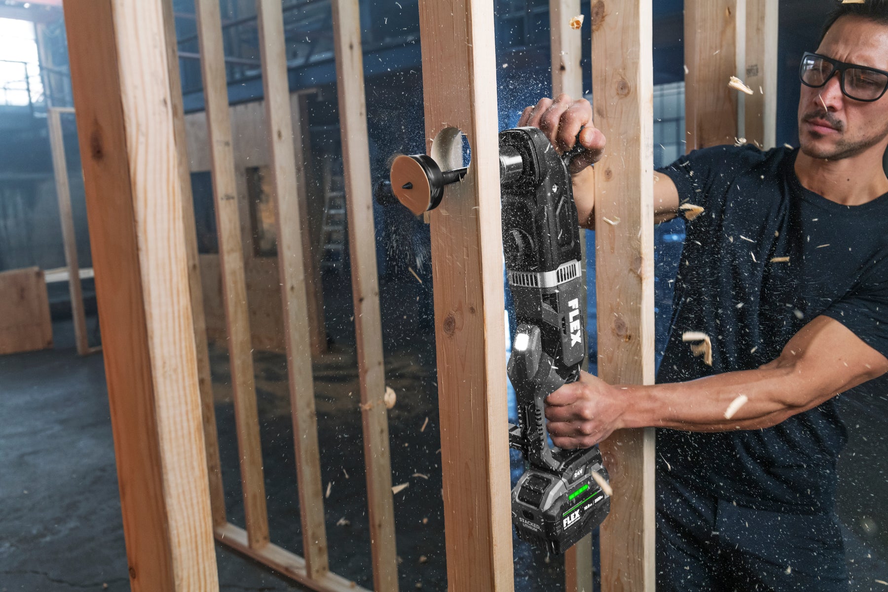 FLEX FX1681 Z 24V Cordless Right Angle Drill - 1/2 Inch Chuck, 2-Speed Gear, Tool Only (Ideal for Tight Spaces, HVAC, Plumbing & Electrical Work)
