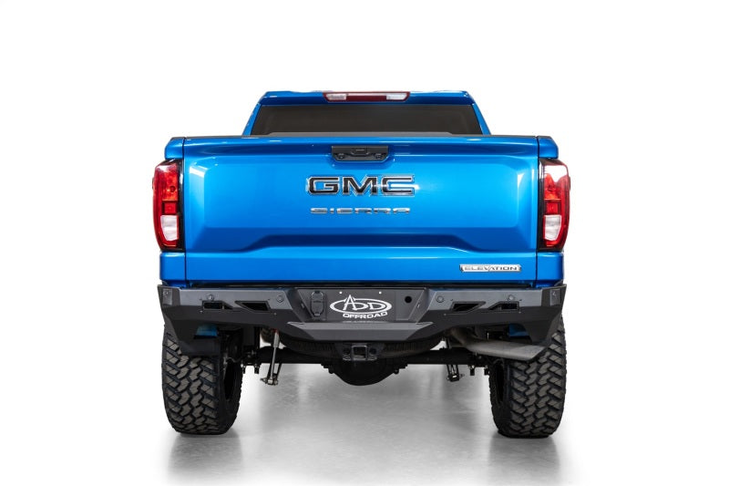 2020+ Chevy/GMC 1500 Black Label Rear Bumper - Heavy Duty Truck Bumper Replacement for Off-Road & Towing | Durable Steel Construction, Perfect for Trailering, Hauling & Adventure Use