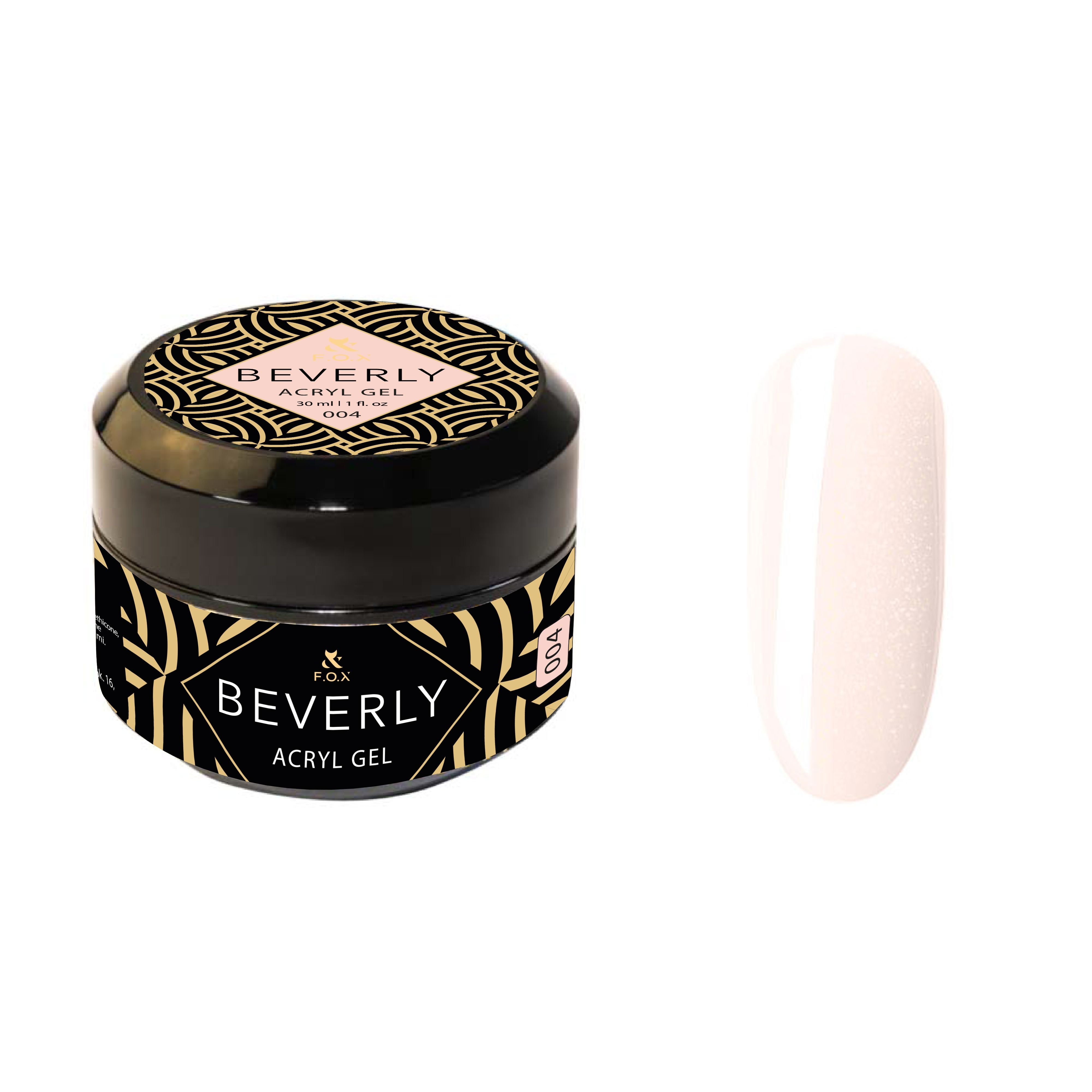 F.O.X Acrygel (Polygel) Nail Extension Kit - Beverly 004, 30ml | Professional UV/LED Gel for Strong & Natural-Looking Nails | Perfect for Salon & Home Manicures