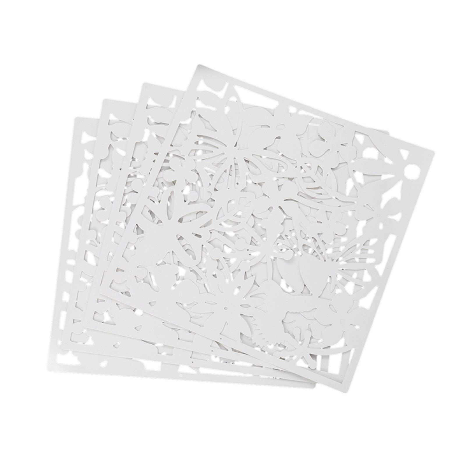 4-Panel White Polyethylene Room Divider Screen - 40x40cm Hanging Partition Curtain for Living Room, Bedroom & Office Privacy - Lightweight & Portable Space Separator