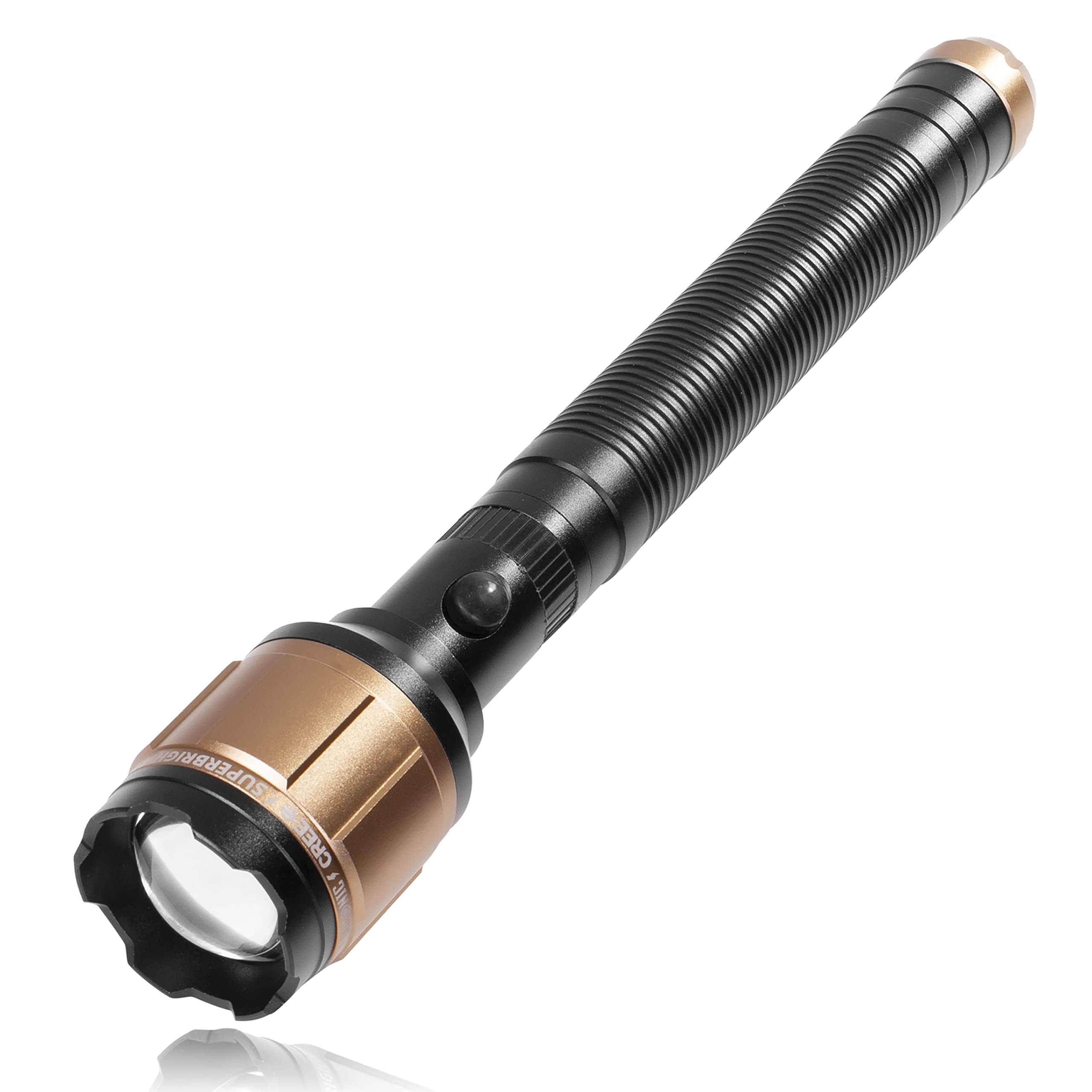 Duronic RFL902AA Rechargeable LED Flashlight - Super Bright Handheld Torch Light for Camping, Hiking, Caving & Emergency Use | Portable, Lightweight & Water-Resistant for Outdoor Adventures