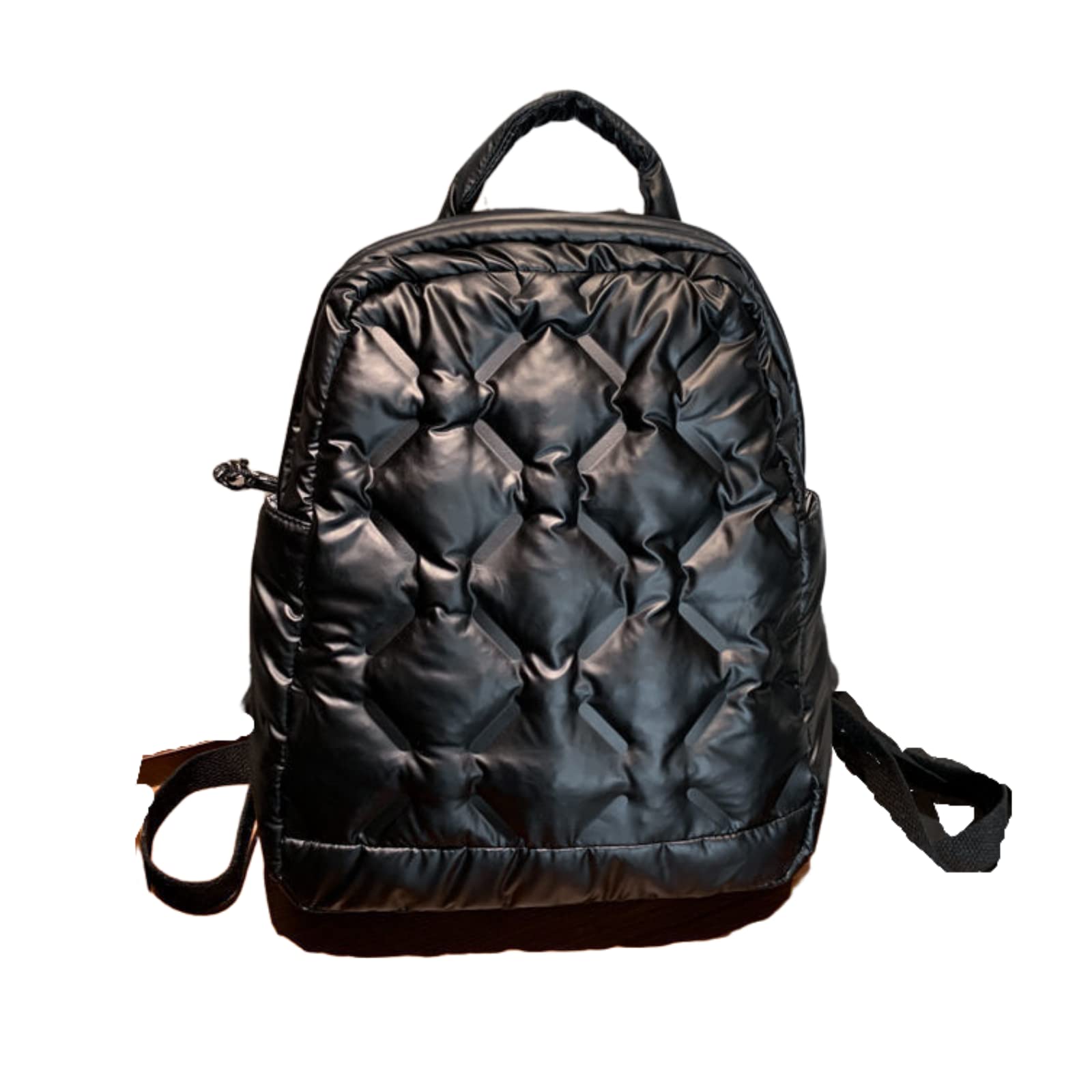 Cute Puffer Kawaii Backpack for Women & Teen Girls - Stylish Puffy Down Bookbag for School, College, Travel & Daily Use - Adorable Casual Day Pack in Black - Perfect for Students, Work & Outdoor Activities