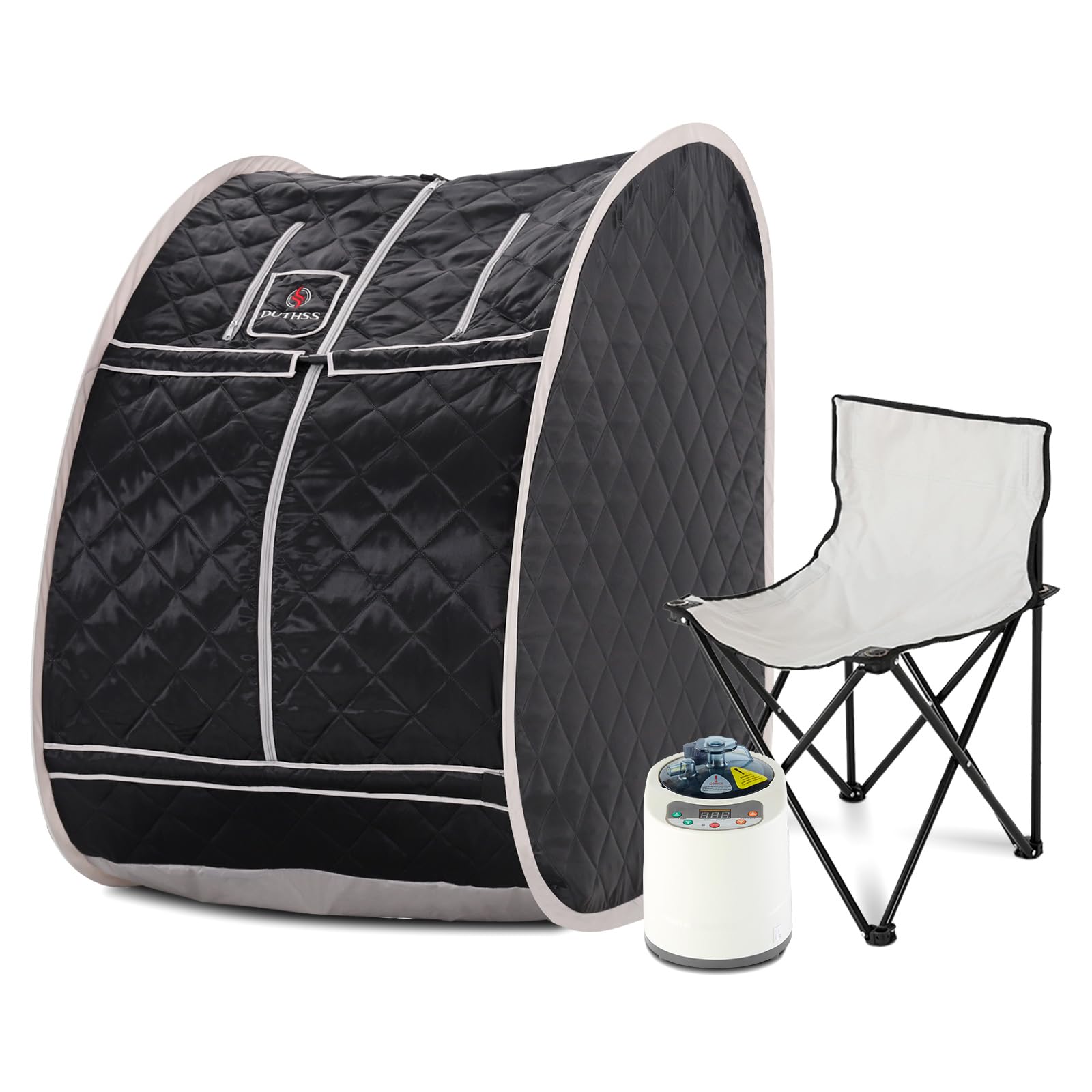 Portable Steam Sauna Tent for Home Spa - 2L 900W Steamer Generator with Folding Chair | Lightweight Personal Sauna for Relaxation & Detox | Perfect for Home Use, Yoga Studio & Post-Workout Recovery