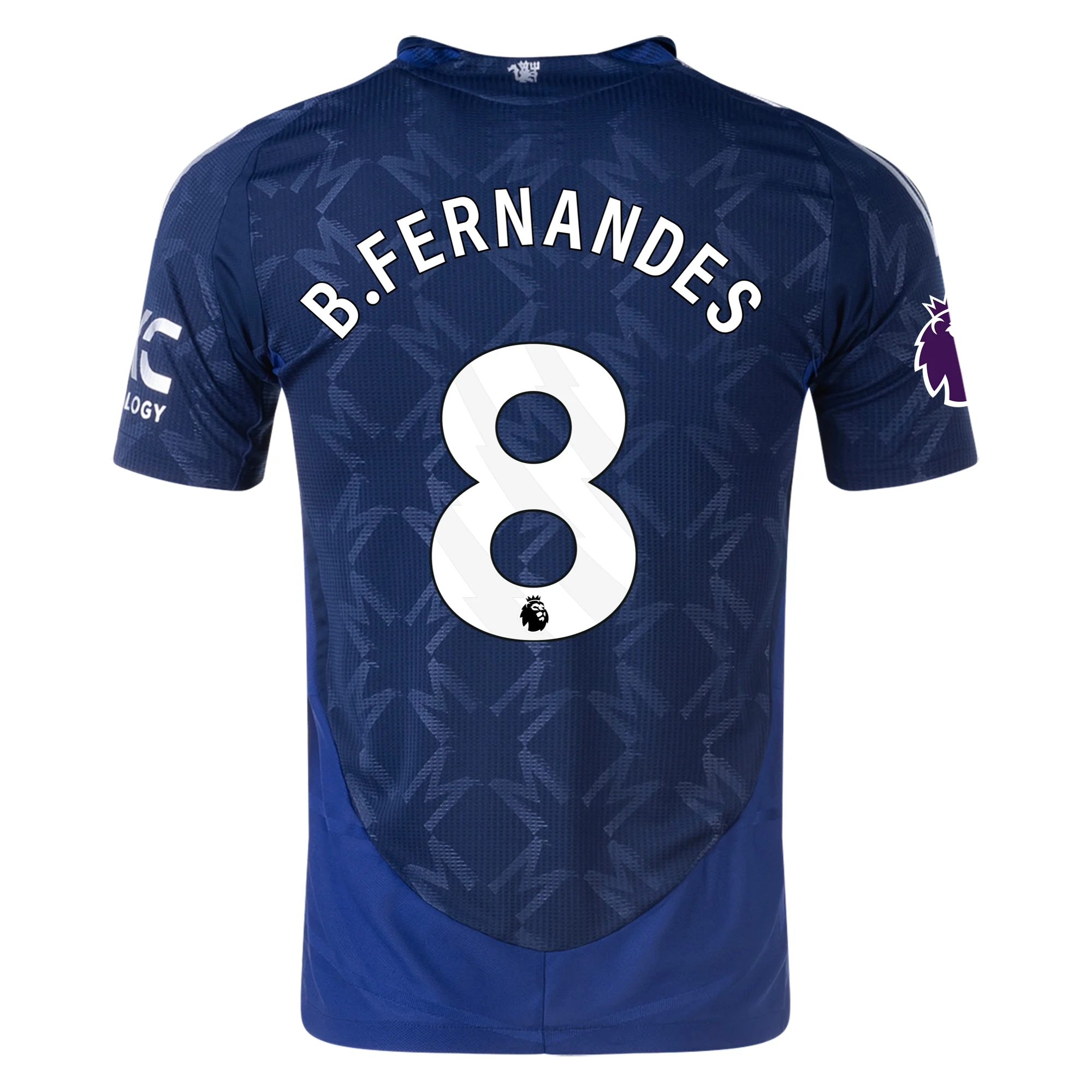 Authentic Adidas Manchester United Bruno Fernandes 24/25 Away Jersey with EPL Patch - Night Indigo Color | Official Soccer Jersey for Fans & Players | Perfect for Match Days, Training & Collecting