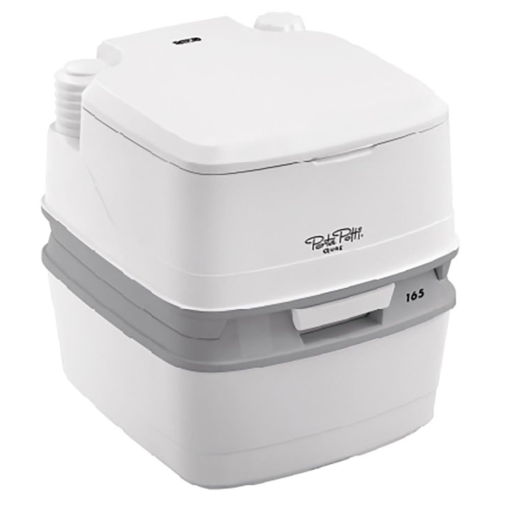 Thetford Portable Toilet for Camping, RV & Travel - Lightweight, Easy Clean 5-Gallon Flush Tank (38.3 x 41.3 x 42.7 cm) - Perfect for Road Trips, Boating & Outdoor Adventures