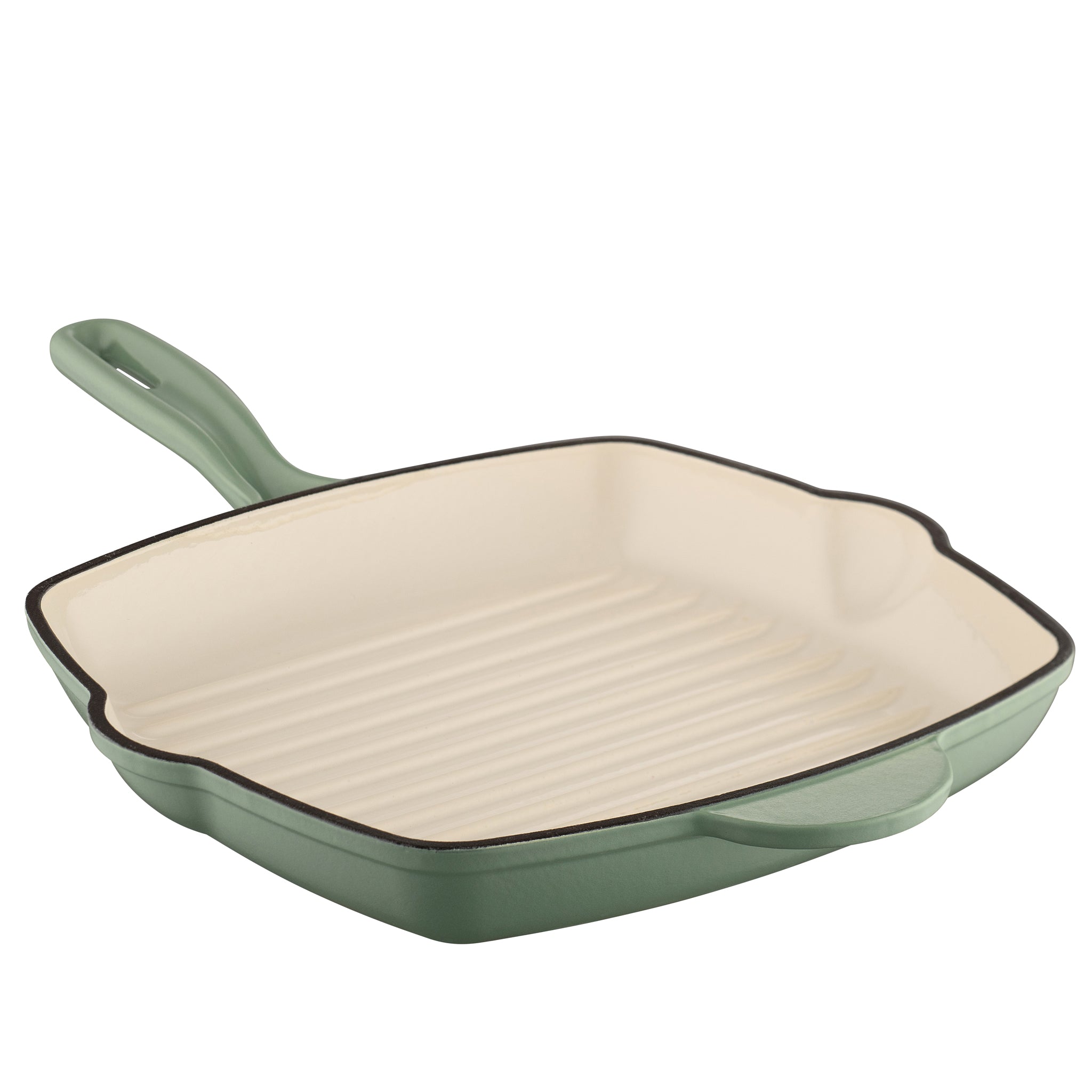 Belleek Living Cast Iron Grill Pan - Pre-Seasoned, Heavy Duty Skillet for Steak, Chicken & Vegetables - Perfect for Indoor & Outdoor Cooking, Grilling & BBQ