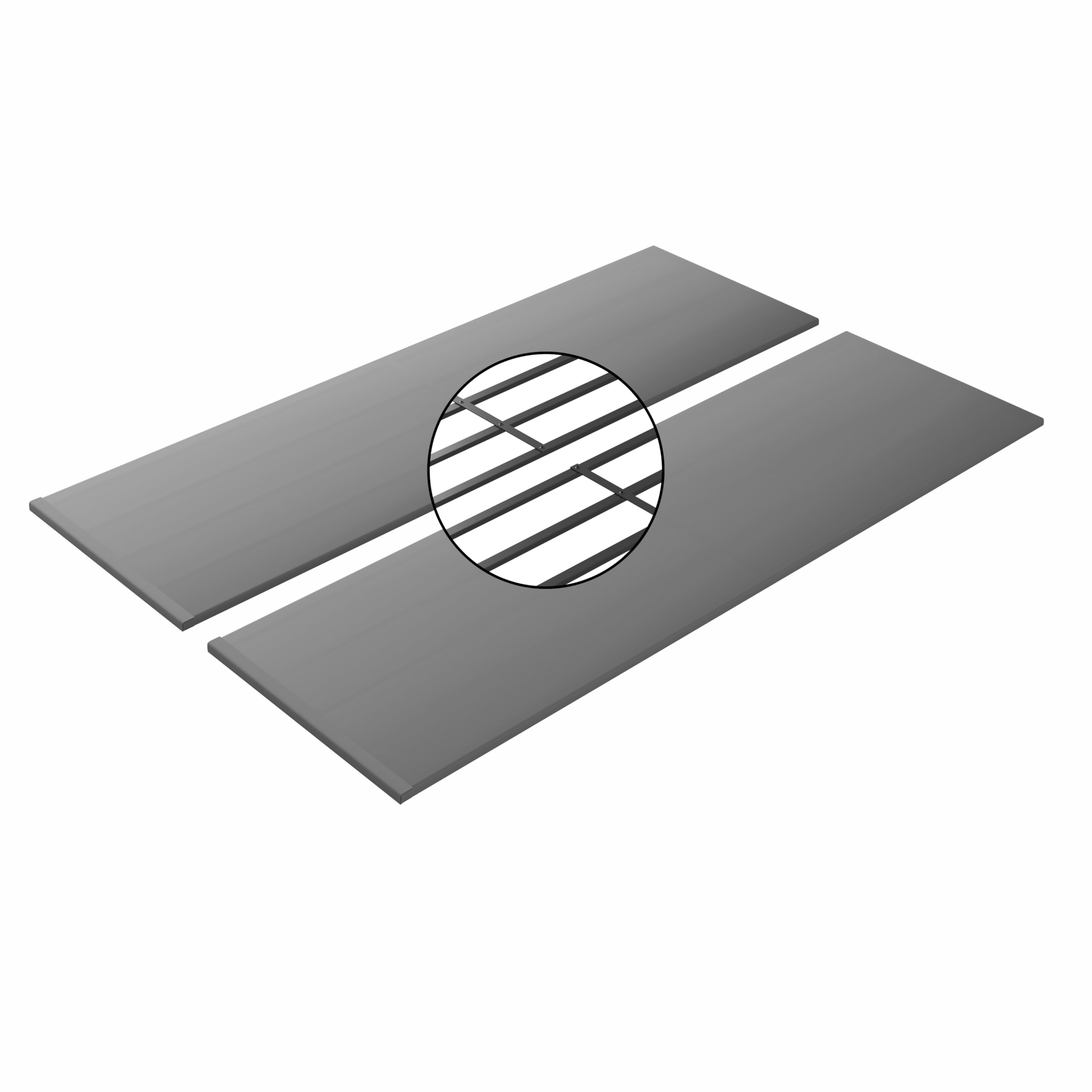 Queen Size Metal Bed Slat with Compact Fabric Cover - Vertical Mattress Support Bunkie Board, Box Spring Replacement (Grey) - Perfect for Bunk Beds, Daybeds & Platform Frames