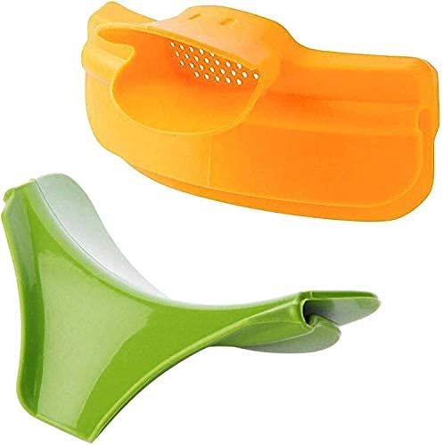 2 Pack Silicone Kitchen Strainer - Anti-Spill Pot Spout with Round Edge & Duckbill Design - Perfect for Pouring Soup, Gravy and Liquids - Fits Most Pots & Pans - Ideal for Cooking, Baking and Meal Prep