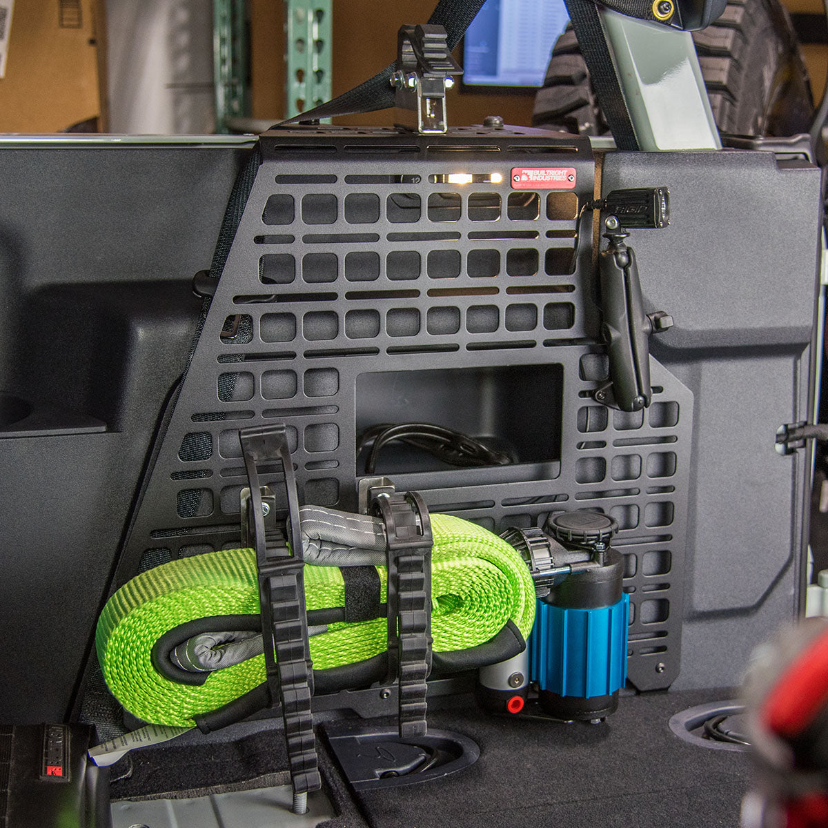 2021-2024 Ford Bronco 2 Door MOLLE Cargo Panel - Passenger Side by Builtright Industries | Durable Storage Solution for Off-Road Gear & Camping Accessories