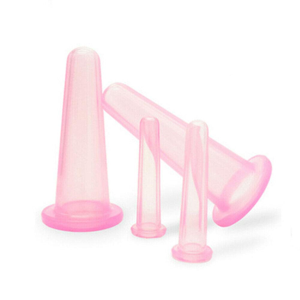 Natural Silicone Cupping Therapy Set - Pink Vacuum Massage Cups for Pain Relief & Muscle Relaxation | Perfect for Home Spa, Post-Workout Recovery & Traditional Chinese Medicine Therapy