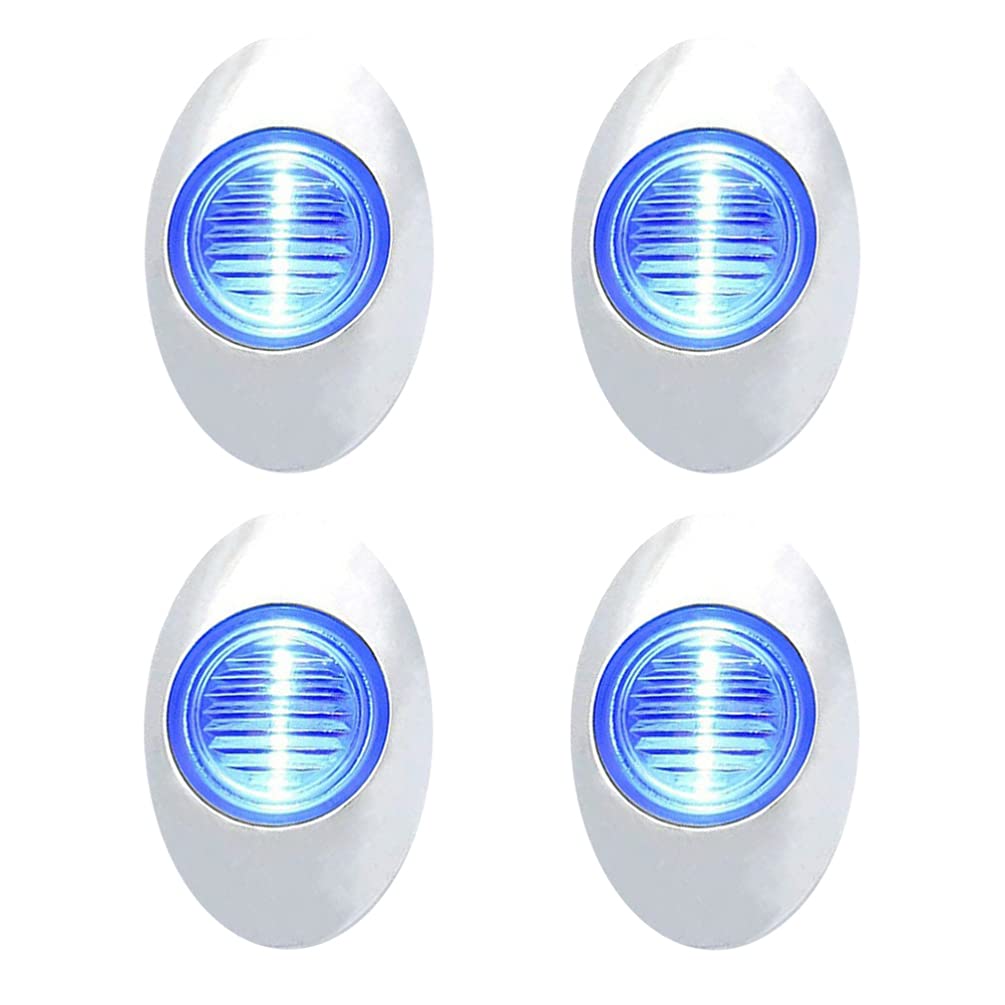 FAVOMOTO 4-Pack Oval LED Boat Lights - Waterproof Marine Navigation Lights for Stern, Deck & Transom - Bright Beams for Night Boating & Fishing - Perfect for Sailboats, Yachts & Pontoon Boats