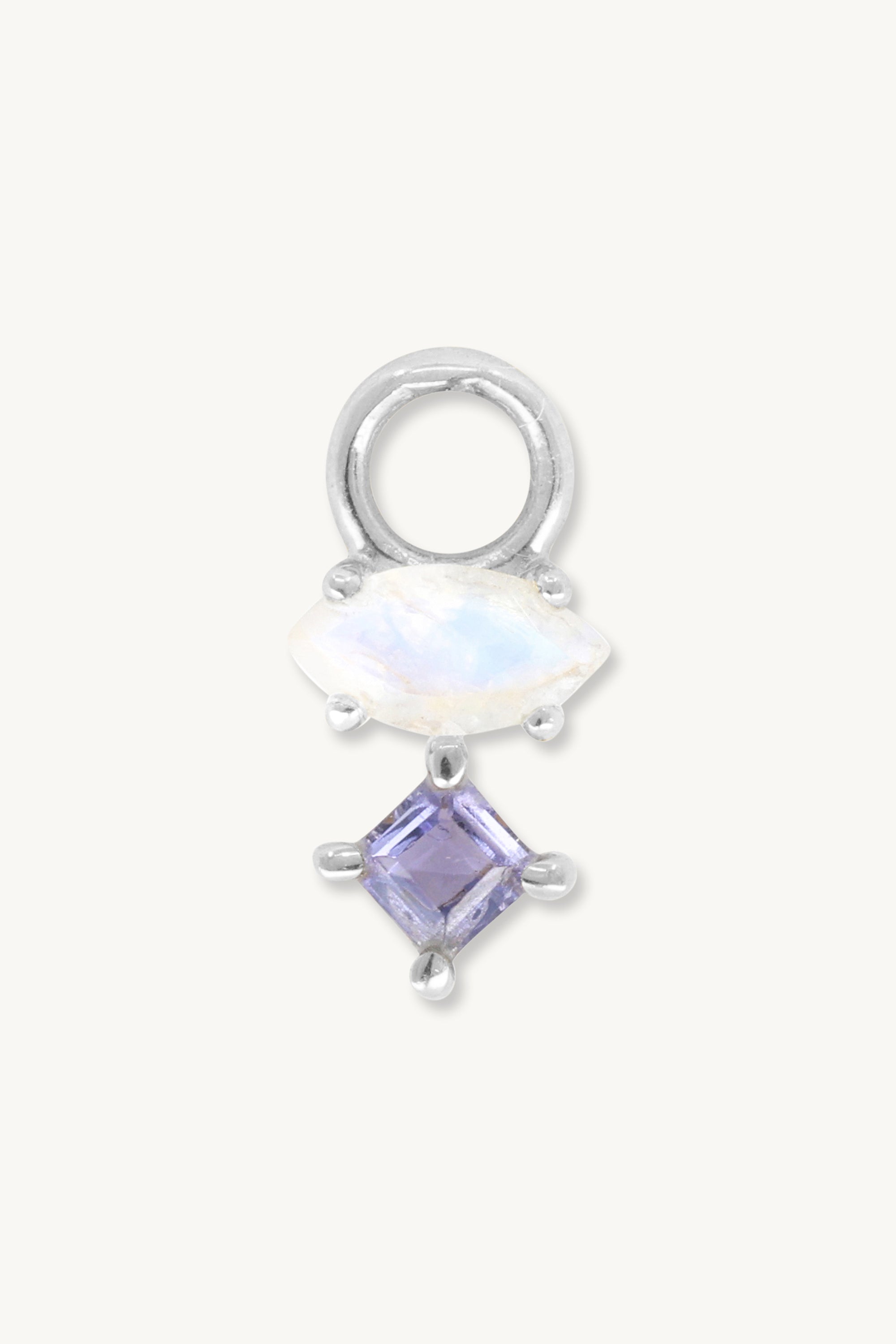 Astrid Marquise Iolite Silver Charm Pendant Necklace - Elegant Jewelry Gift for Women, Perfect for Parties & Special Occasions