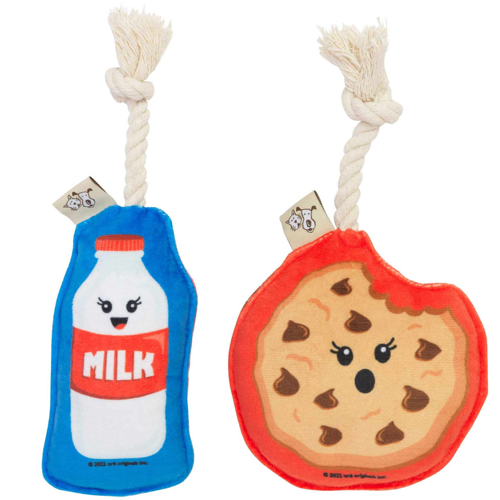 Speckle & Spot Mini Rope Dog Toys for Chewing & Tug of War - Cookie & Milk Themed Puppy Chew Toys for Small & Medium Dogs - Perfect for Playtime, Training & Dental Health