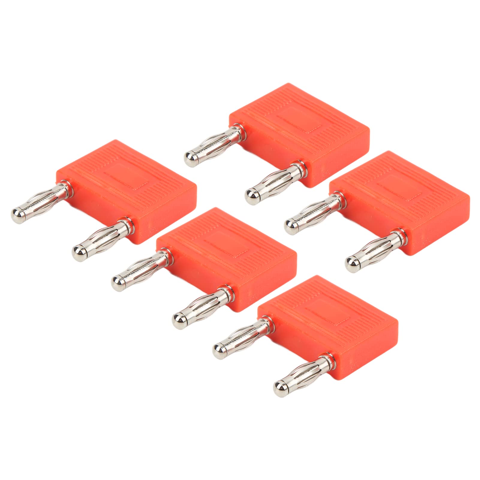 Shipenophy 2-Way Banana Plug Connector - Anti-Slip Dual Banana Speaker Wire Connector with Stable Nickel-Plated Copper (Red) - Perfect for Home Audio Systems, Studio Equipment, and Speaker Installations