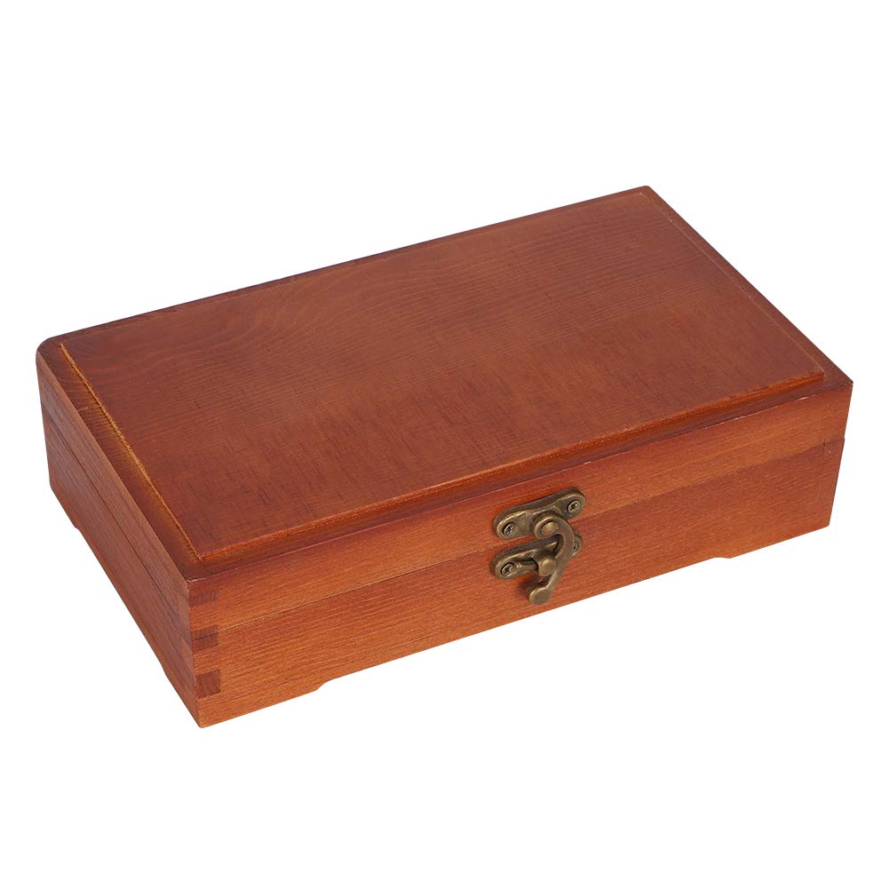 Premium Solid Wood Pencil Box - Handcrafted Wooden Sketching & Jewelry Storage Case - Durable Stationery Organizer for Artists, Students & Crafters - Perfect for School, Office & Travel Use