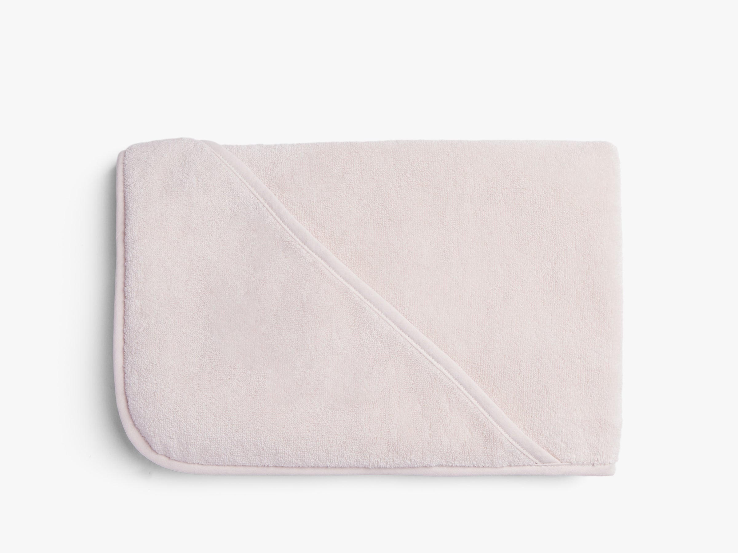 Organic Hooded Baby Towel - Soft & Absorbent Cotton Infant Bath Towel with Hood (Blush Pink) - Perfect for Newborn Bath Time, Baby Shower Gift & Toddler Swimming