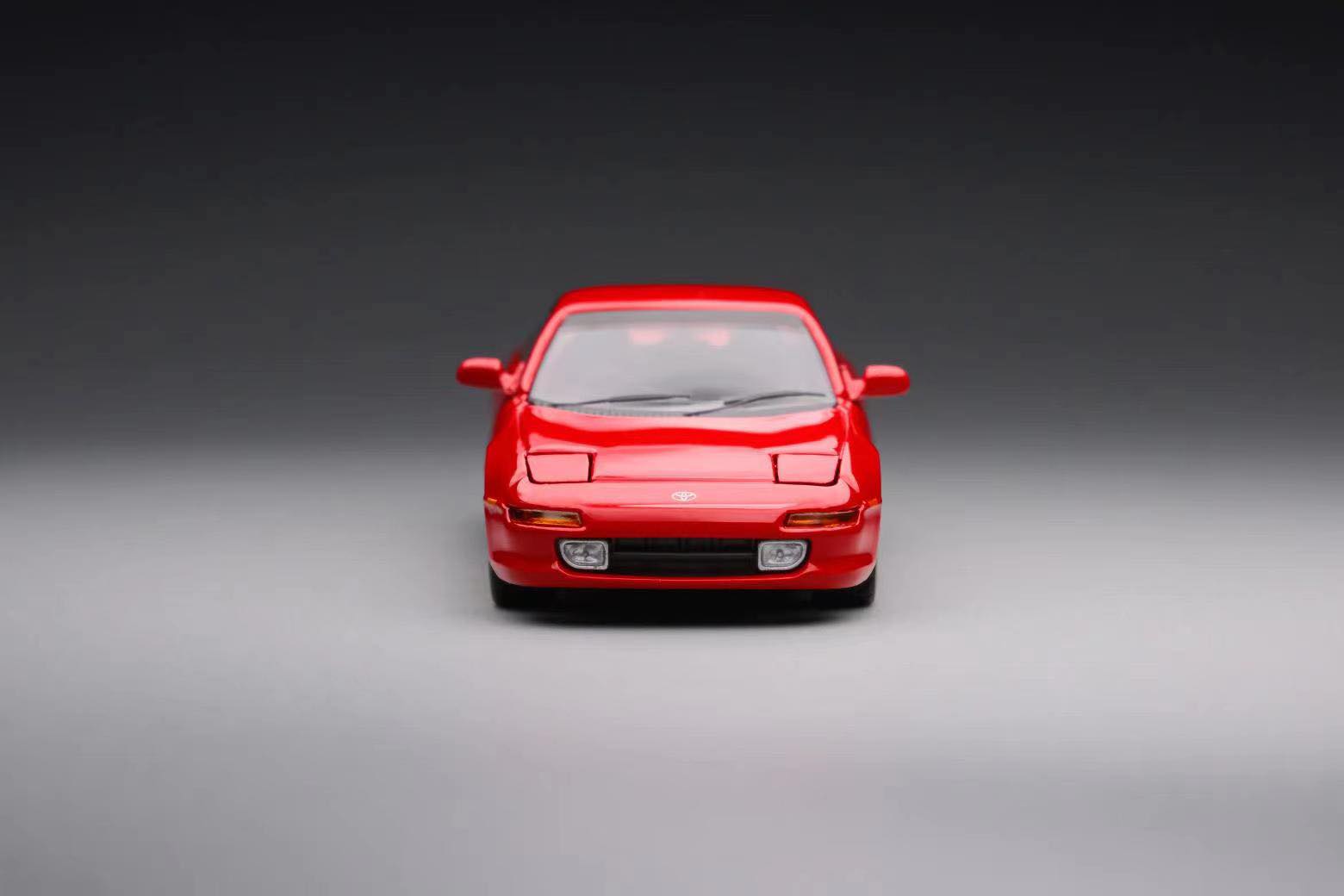 Peako Models 1:64 Scale Diecast Toyota MR2 SW20 1996 Red Sports Car with Pop-Up Headlights - Collectible Miniature Toy Car for Display, Gift, and Racing Enthusiasts