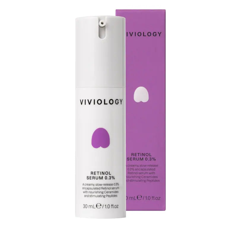 Viviology Retinol Serum 0.3% - 30ml Anti-Aging Face Serum for Wrinkles & Fine Lines - Night Repair Treatment for Glowing Skin - Perfect for Dry, Sensitive & Mature Skin Care Routine