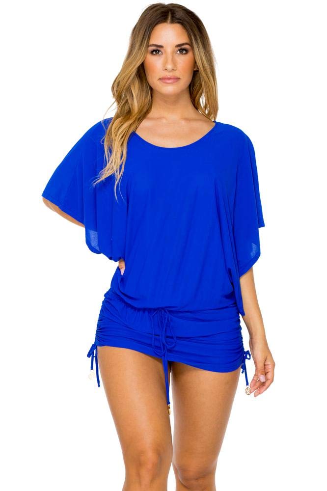 Luli Fama Women's Cosita Buena South Beach Cover-Up Dress - Stylish Swimwear Cover Up for Pool, Beach & Vacation | Flattering Tropical Print Tunic Dress
