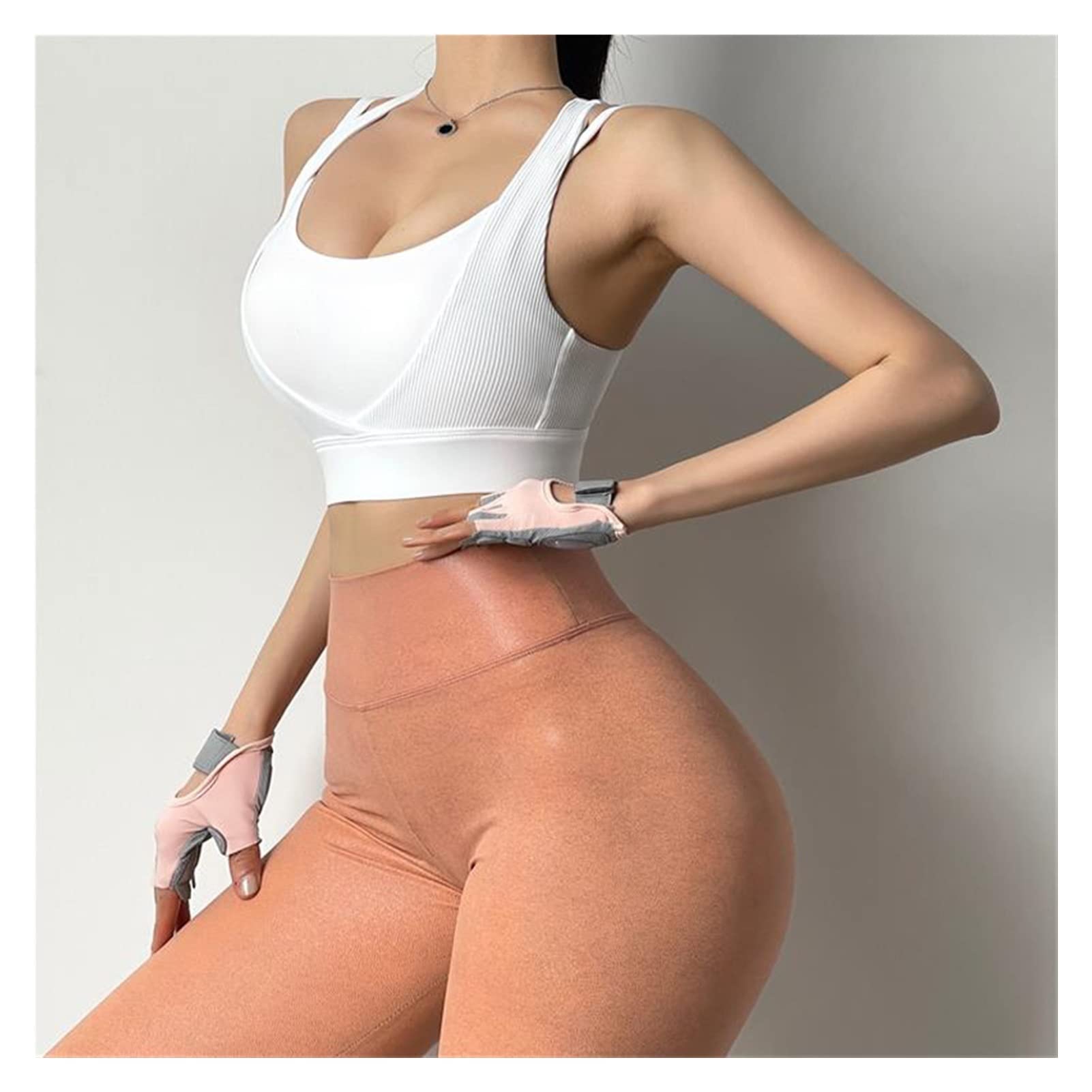 EKDSPW Women's Sexy Push Up Sports Bra - Padded Yoga Bra for Running, Gym & Fitness - Comfortable Workout Crop Top (White, Size S) - Ideal for Yoga, HIIT, Cardio, Daily Exercise & Lounge Wear