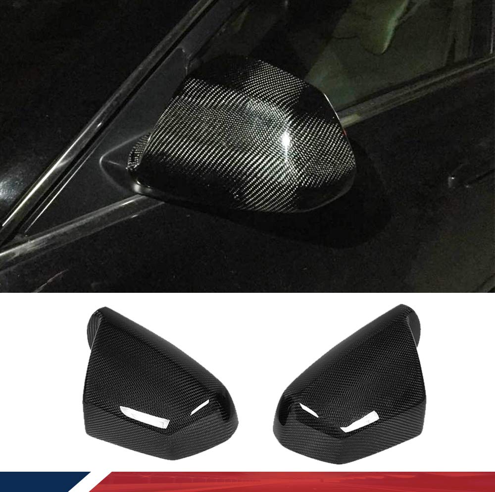 Carbon Fiber Mirror Cover for Cadillac CTS Non-V Coupe 2009-2013 - Side Mirror Cap Replacement - Lightweight & Durable Exterior Upgrade - Perfect for Car Enthusiasts & Custom Builds
