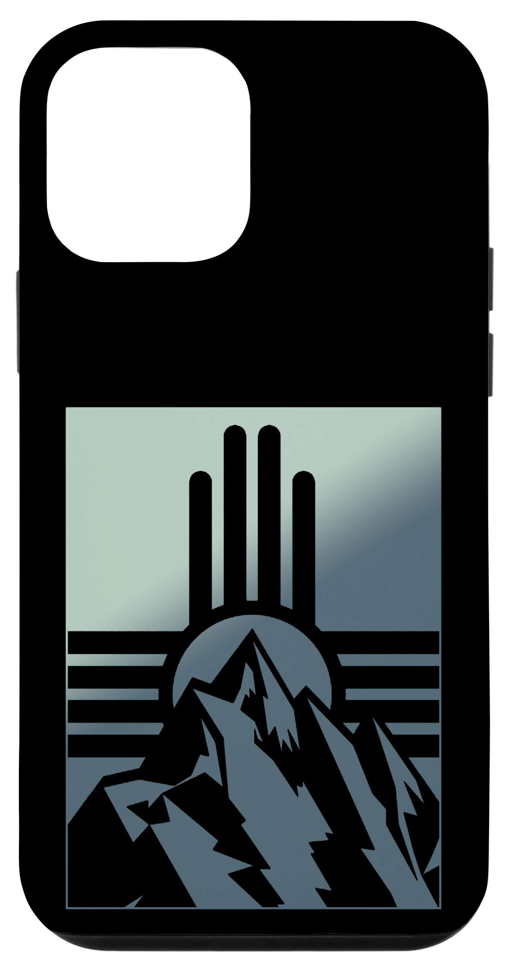 iPhone 12 Mini Case with New Mexico Zia Symbol & Mountain Design - Durable Protective Cover for Everyday Use & Travel